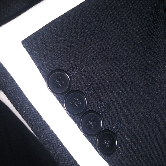 Talbot's Black Blazer w White Piping - Picture 3 of 4